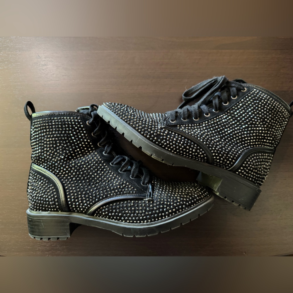 Madden Girl Kirra Black Studded Boots